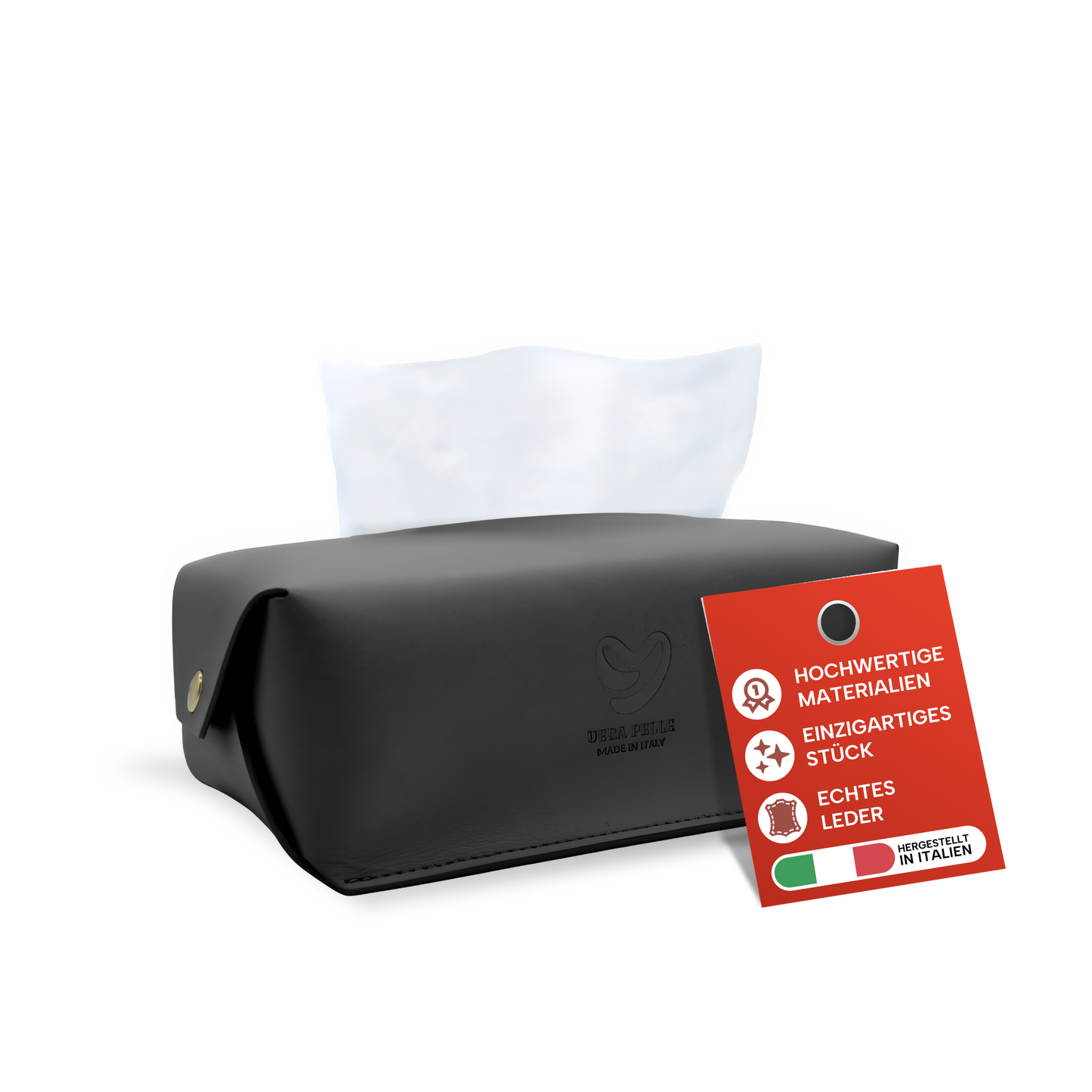 GIMARO™️Luxus für deine Taschentücher - Box aus italienischem Leder