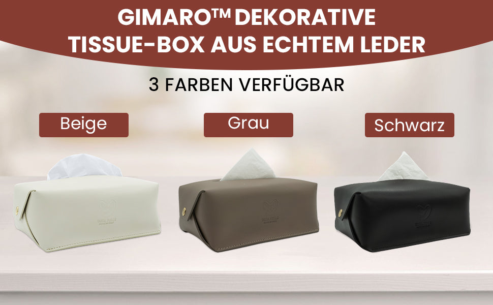 <p>Mehr als nur Aufbewahrung: eine vielseitige, pflegeleichte Taschentücherbox aus Echtleder</p>